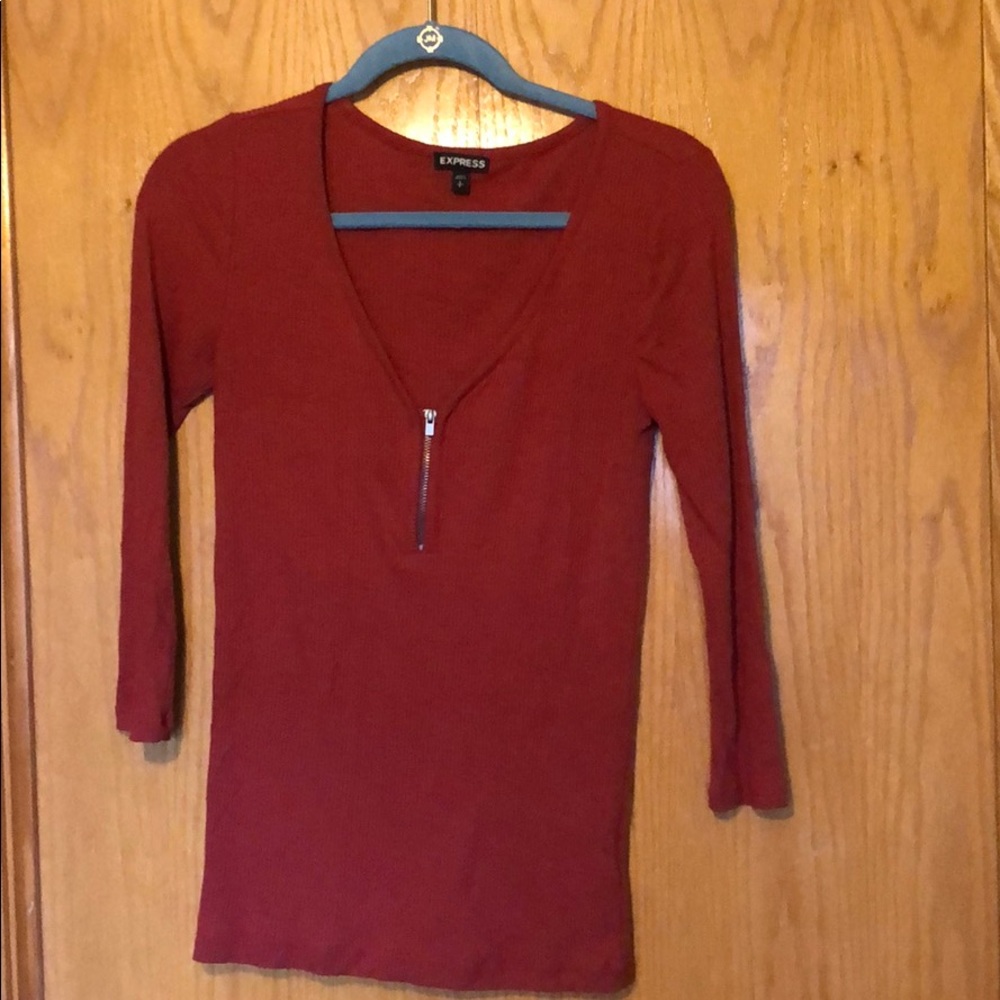 NWOT Express 3/4 sleeve ribbed tee.